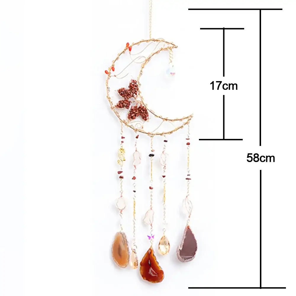 Coming soon -Red Agate Blooming Flower Wired Sun Catcher