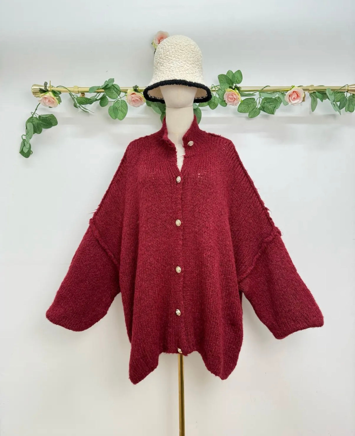 Chunky knit oversized cardigan