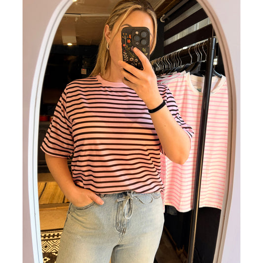 Striped viscose t shirts