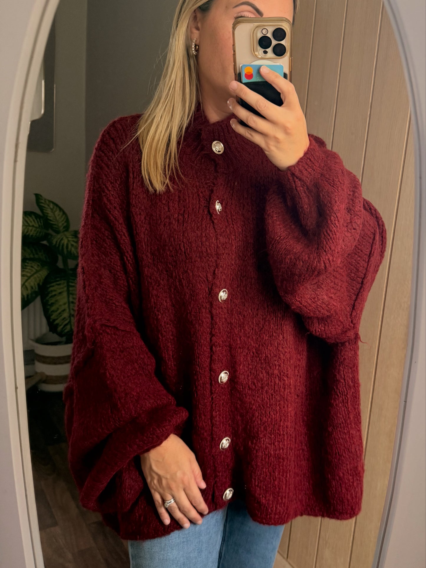Chunky knit oversized cardigan