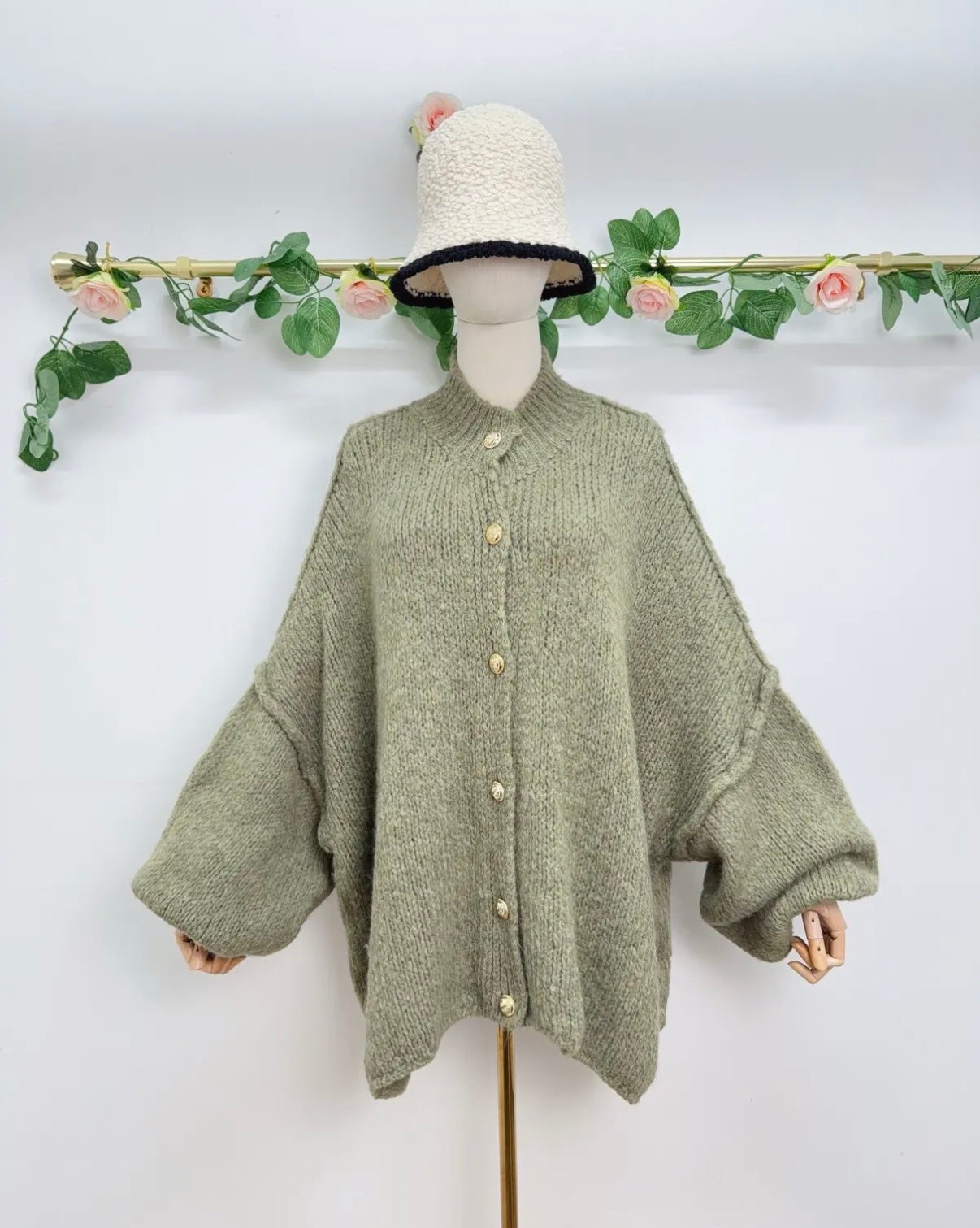 Chunky knit oversized cardigan