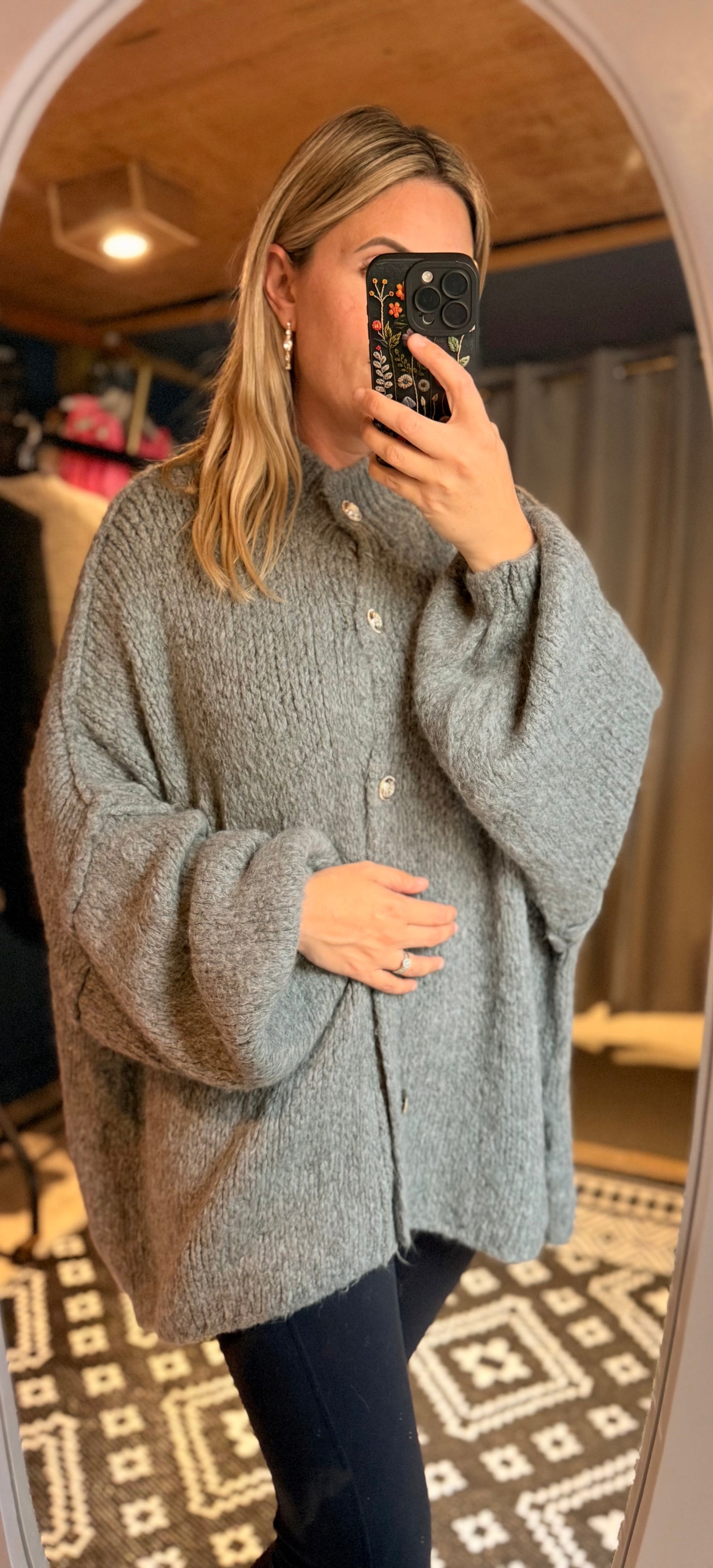 Chunky knit oversized cardigan