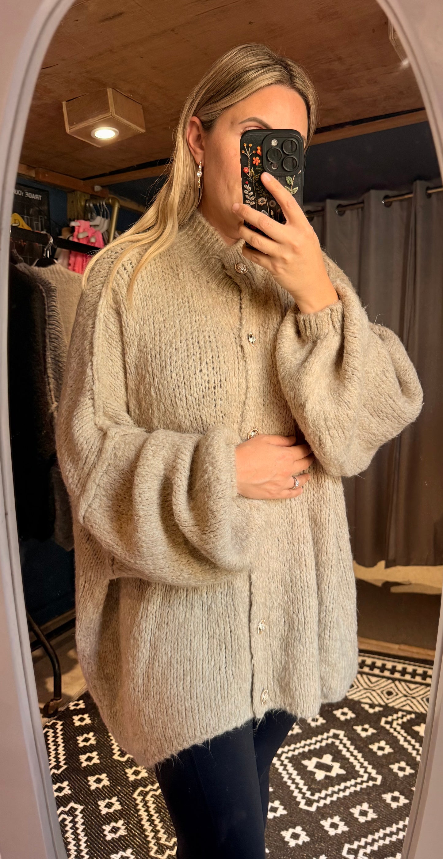 Chunky knit oversized cardigan