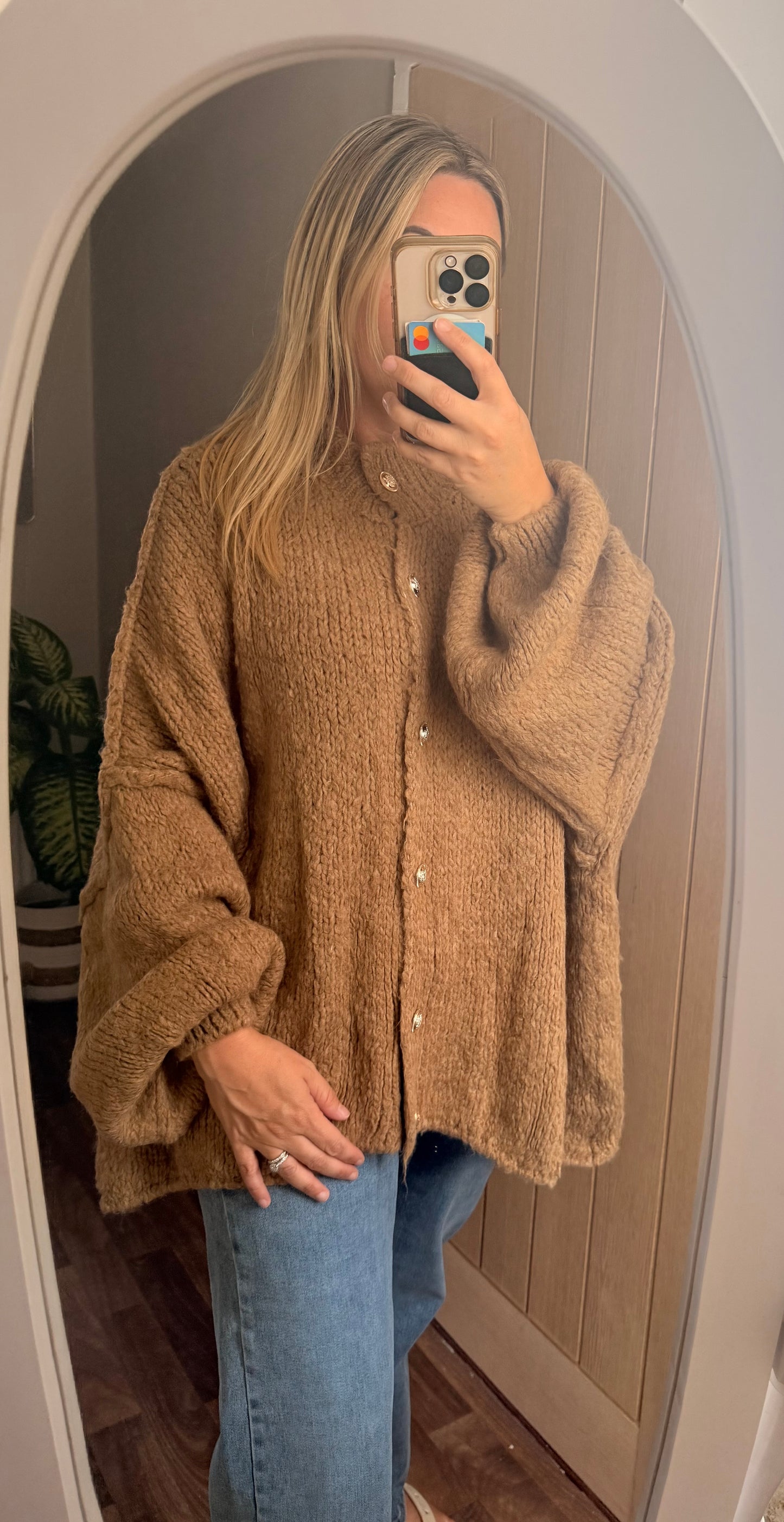 Chunky knit oversized cardigan