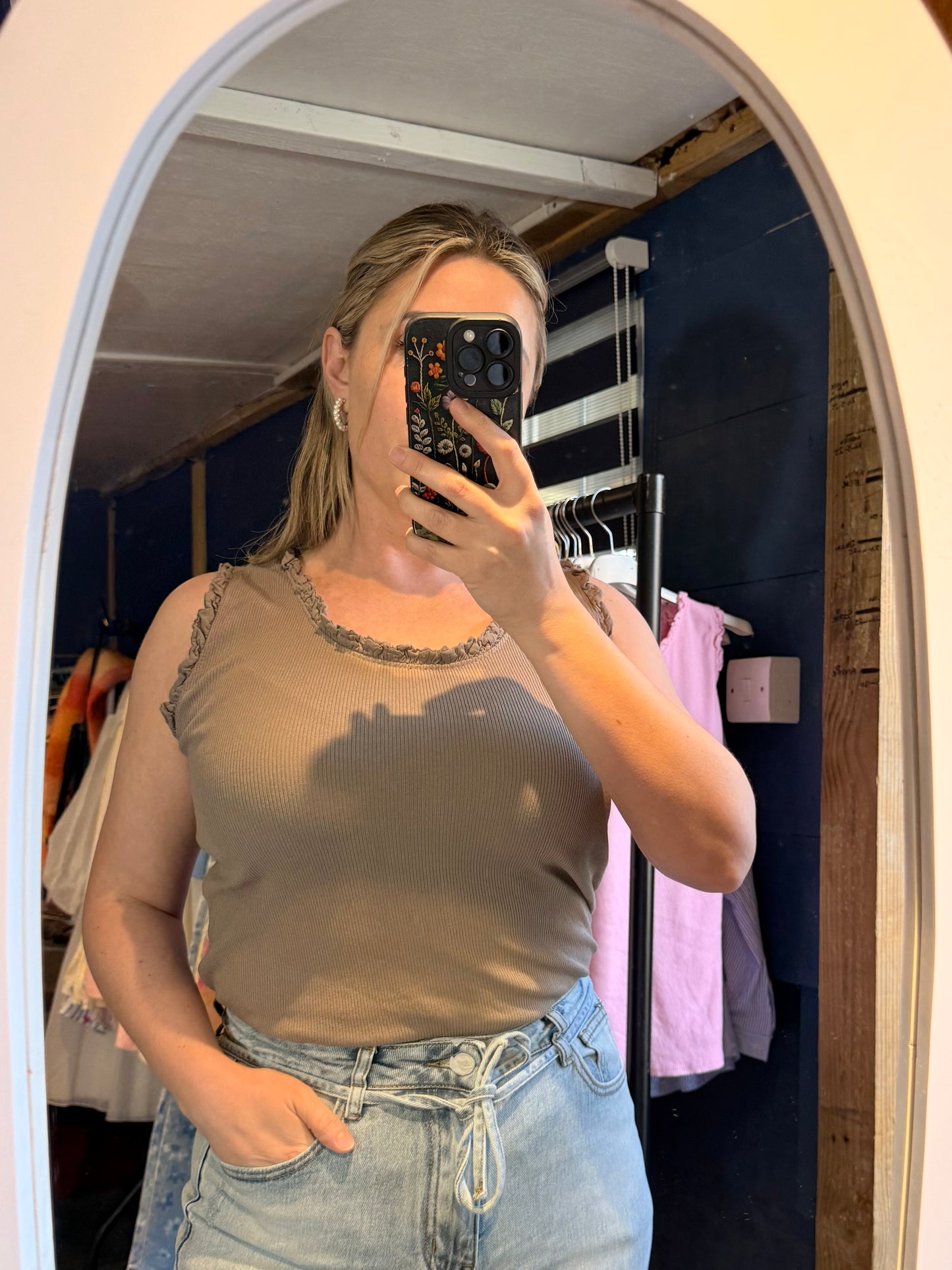 Frill cotton stretchy vests