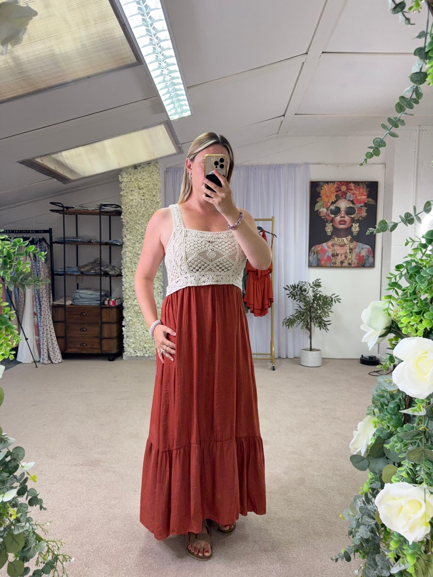 Summer bodice crochet maxi dresses