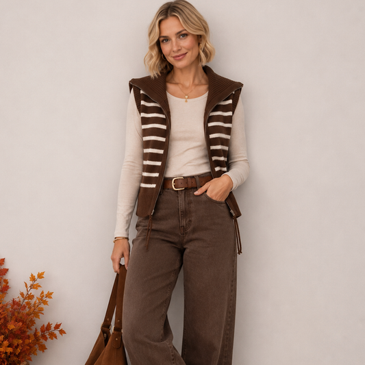 Moocci sienna zipped waistcoat
