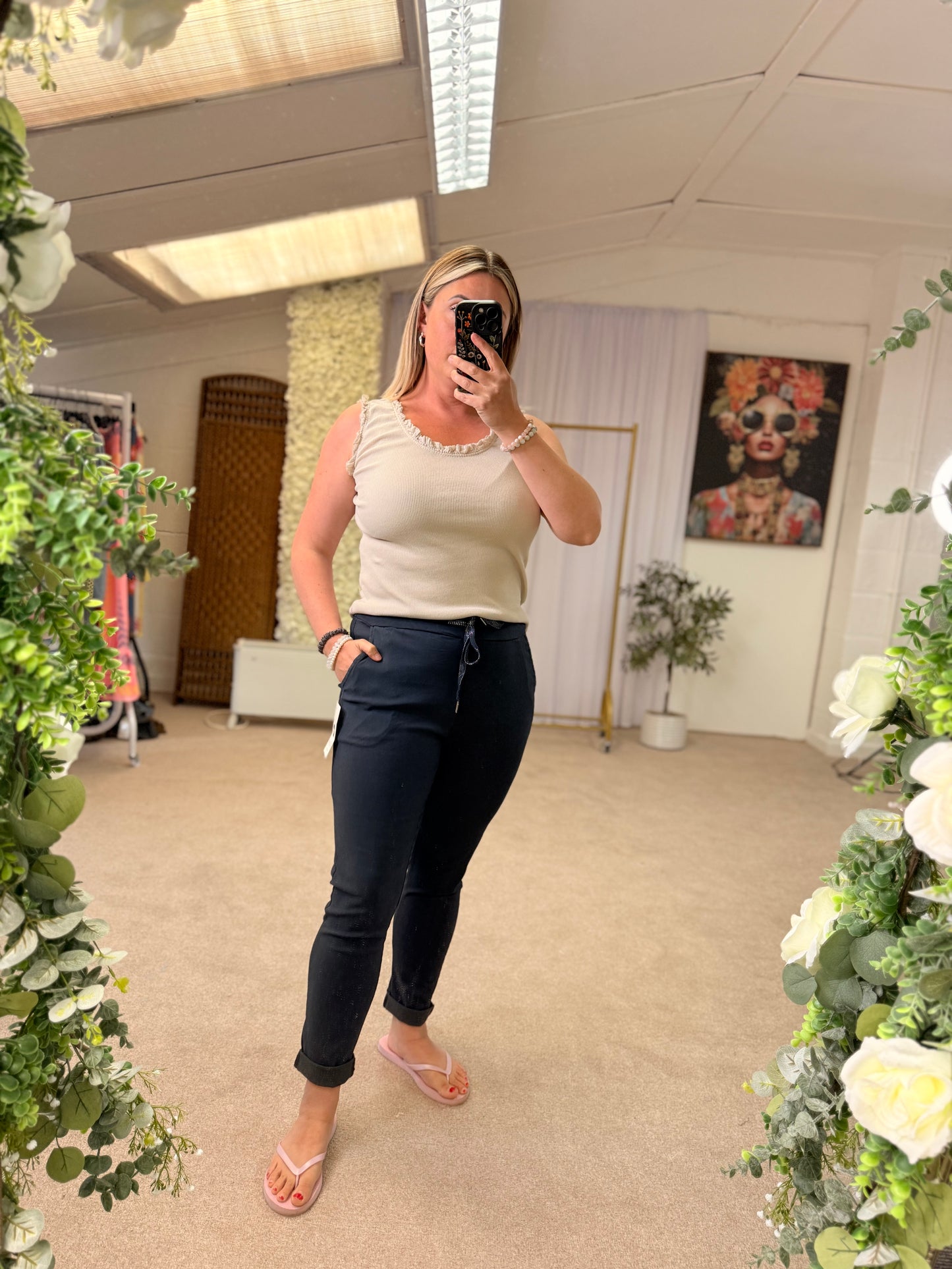 Cargo style magic stretch trousers