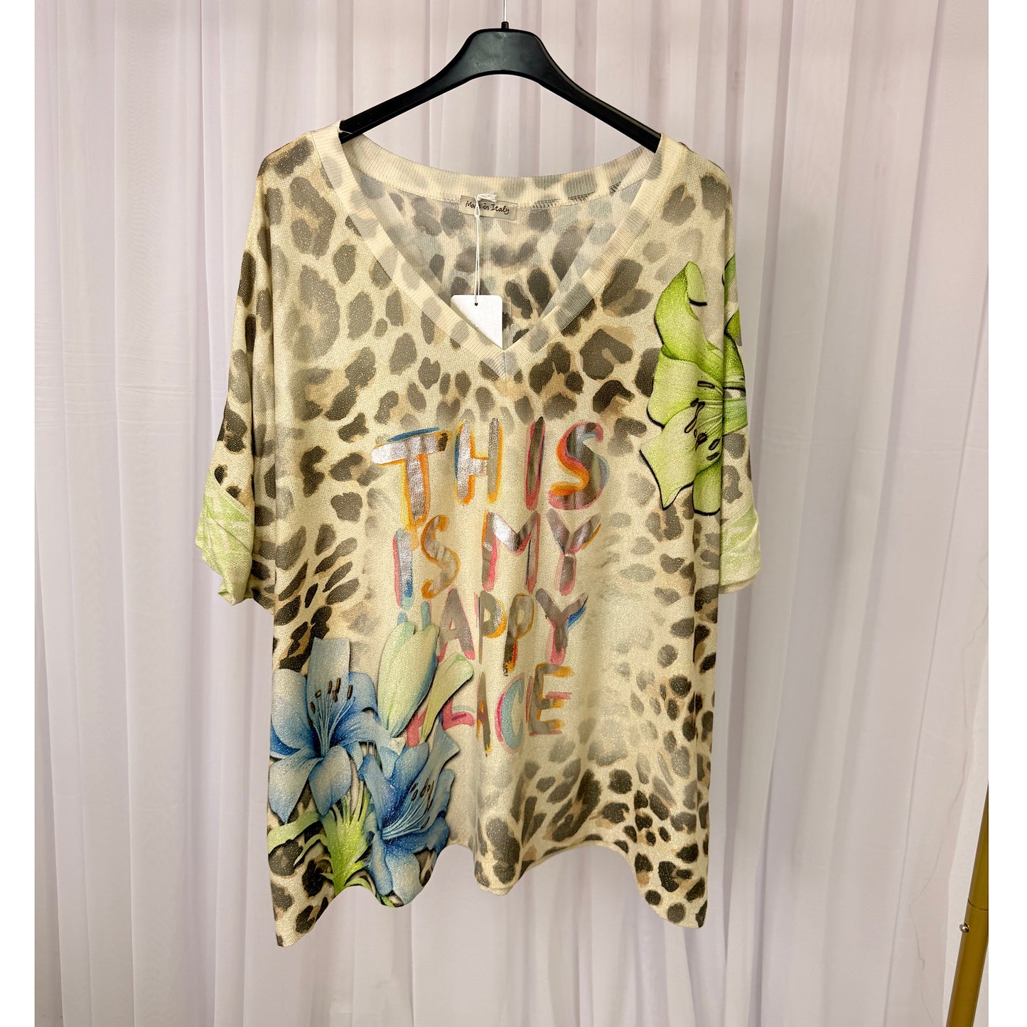 Happy Place Lurex Leopard Top ✨