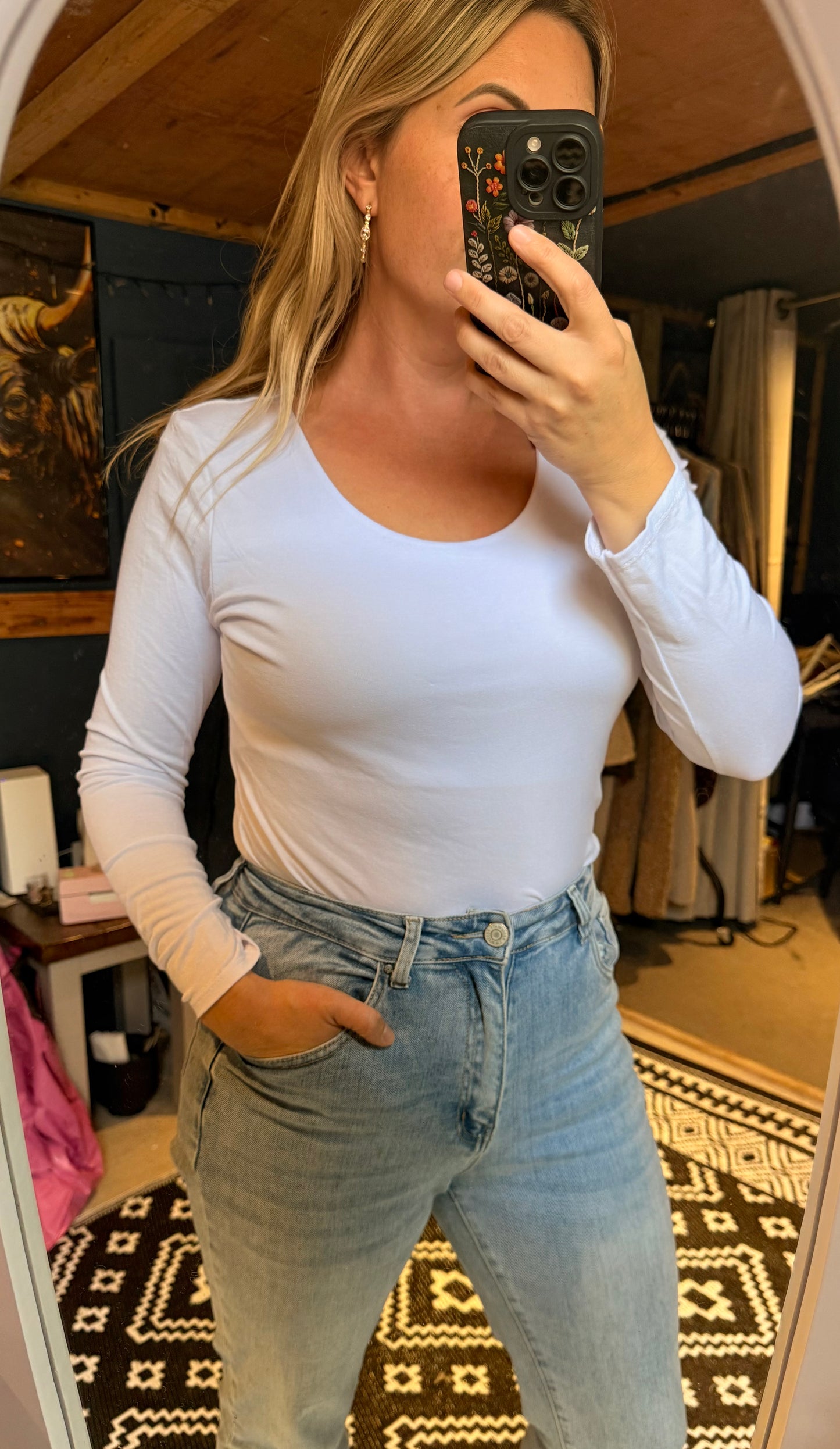 Viscose Super soft double layered made in Italy long sleeved tops