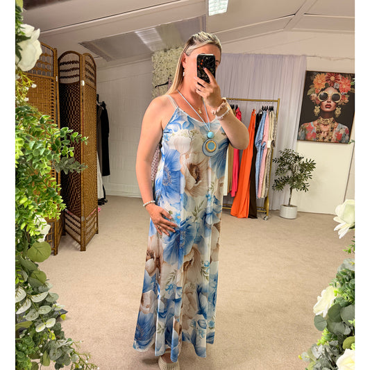 Penny floral silk feel maxi
