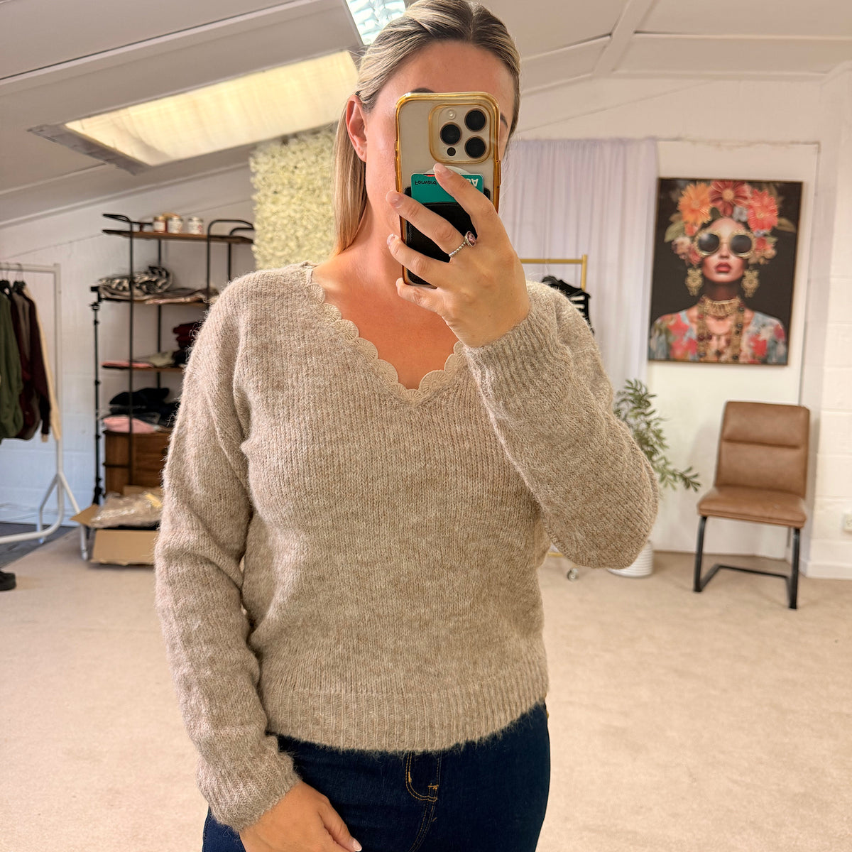 The Amélie Lace Trim Knit