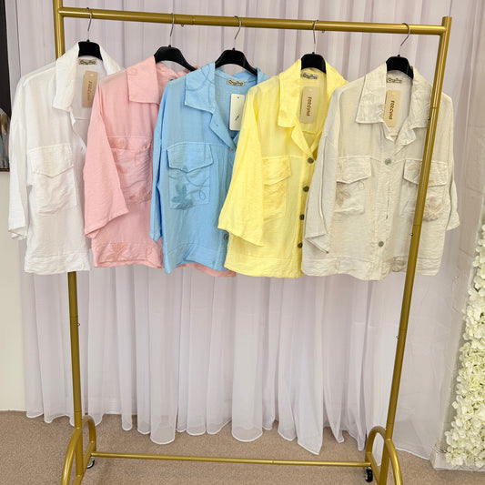 Lightweight Viscose Button-Up Jackets