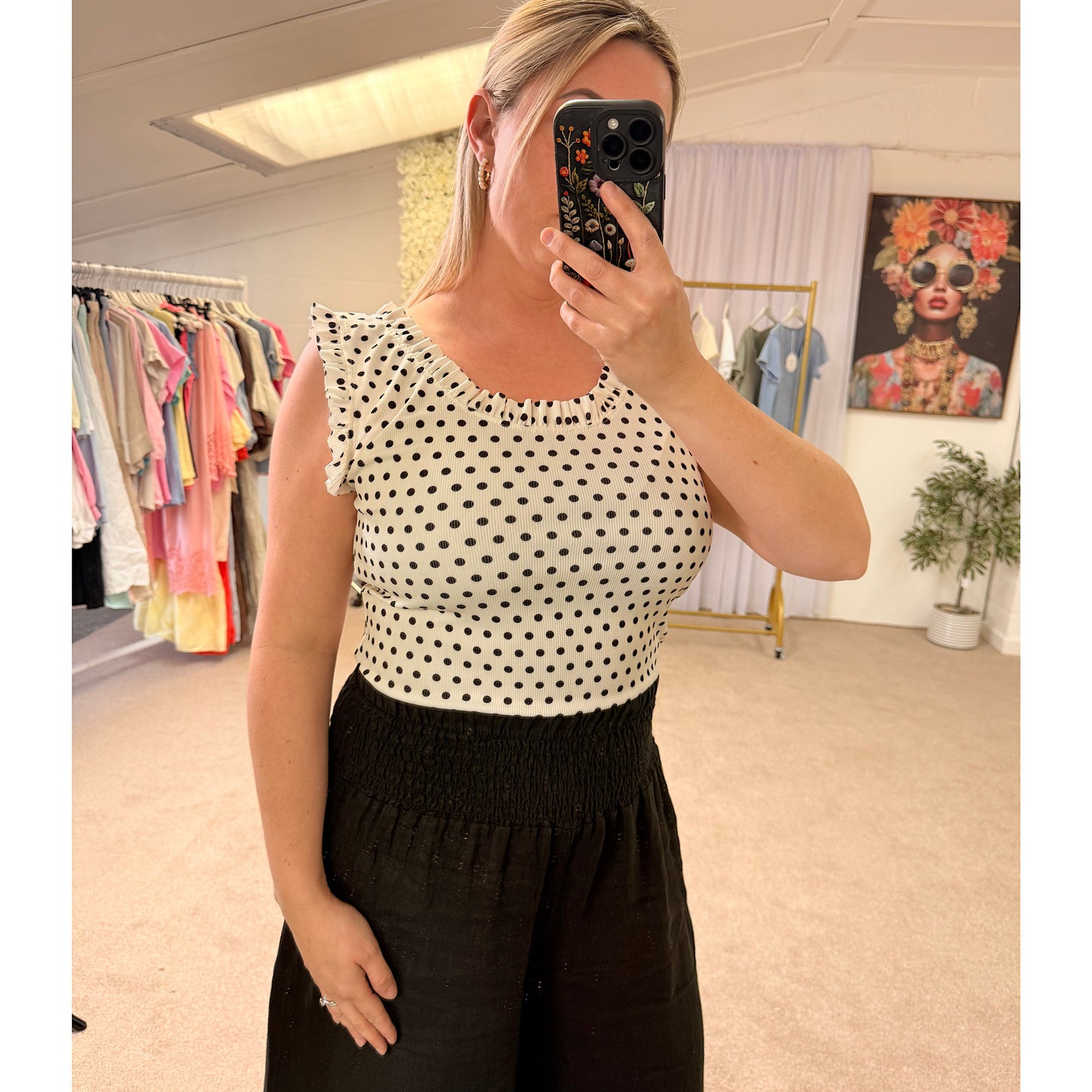 Polka dot Made in Italy 🇮🇹 Ruffle vests