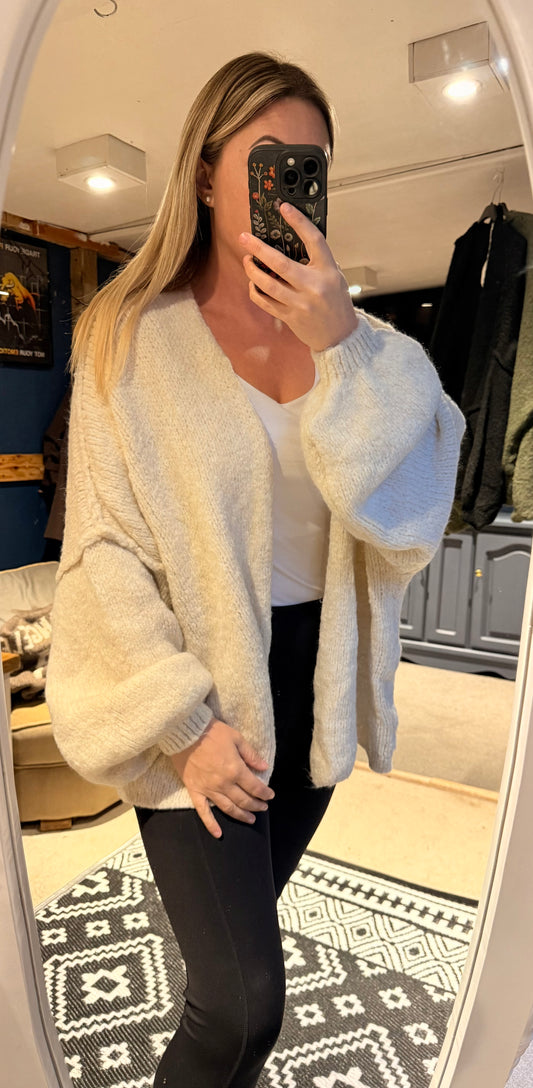 Paris super chunky knit open cardigans