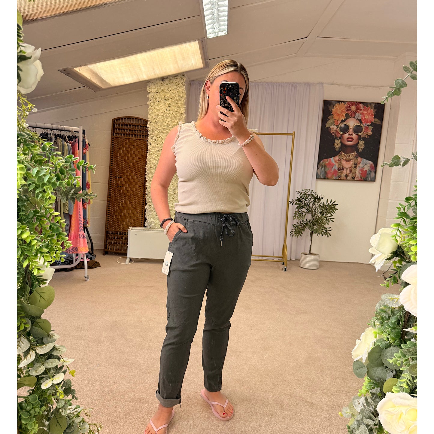 Cargo style magic stretch trousers