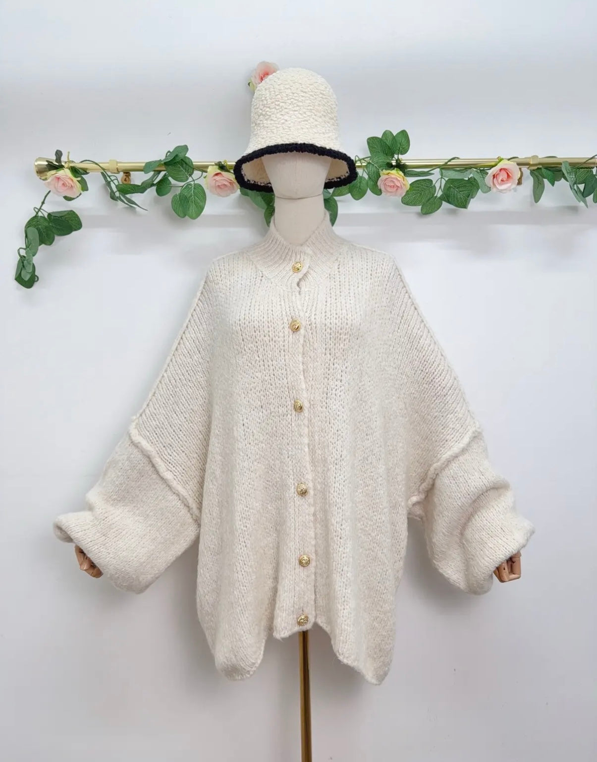Chunky knit oversized cardigan