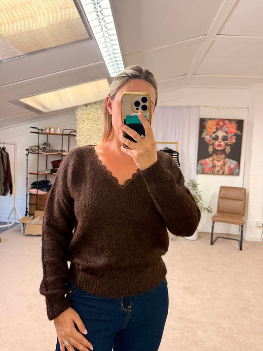 The Amélie Lace Trim Knit