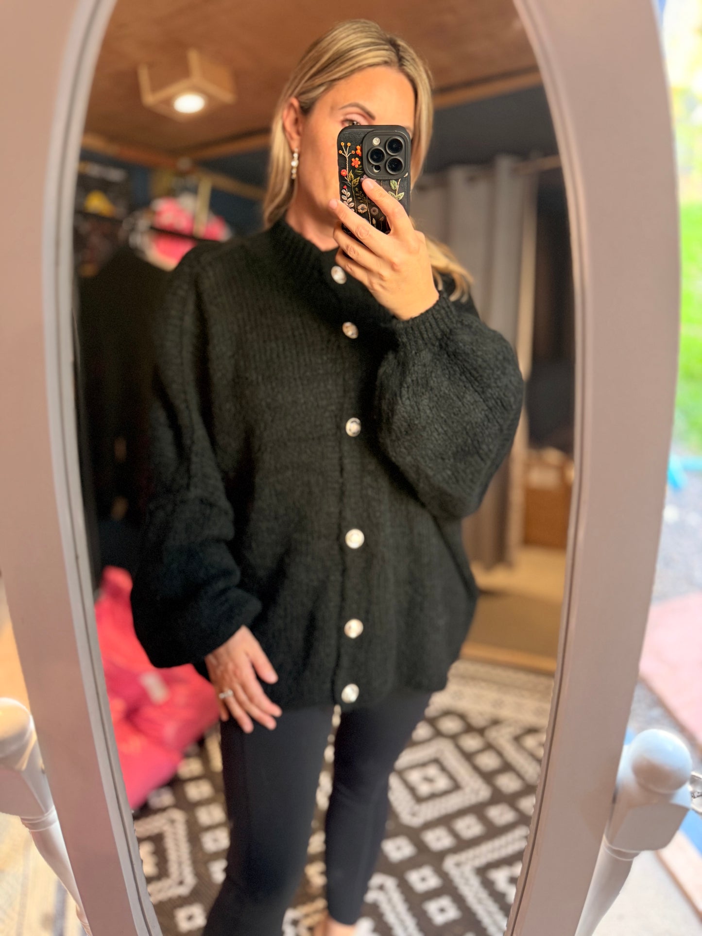 Chunky knit oversized cardigan