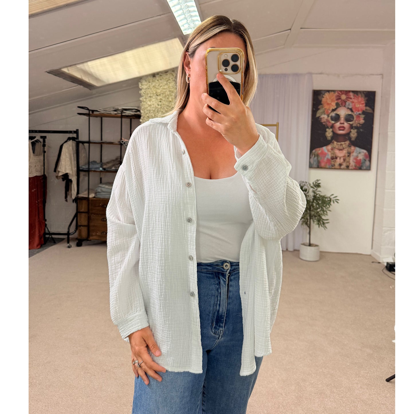 ‘Sweet life’ cheesecloth shirts