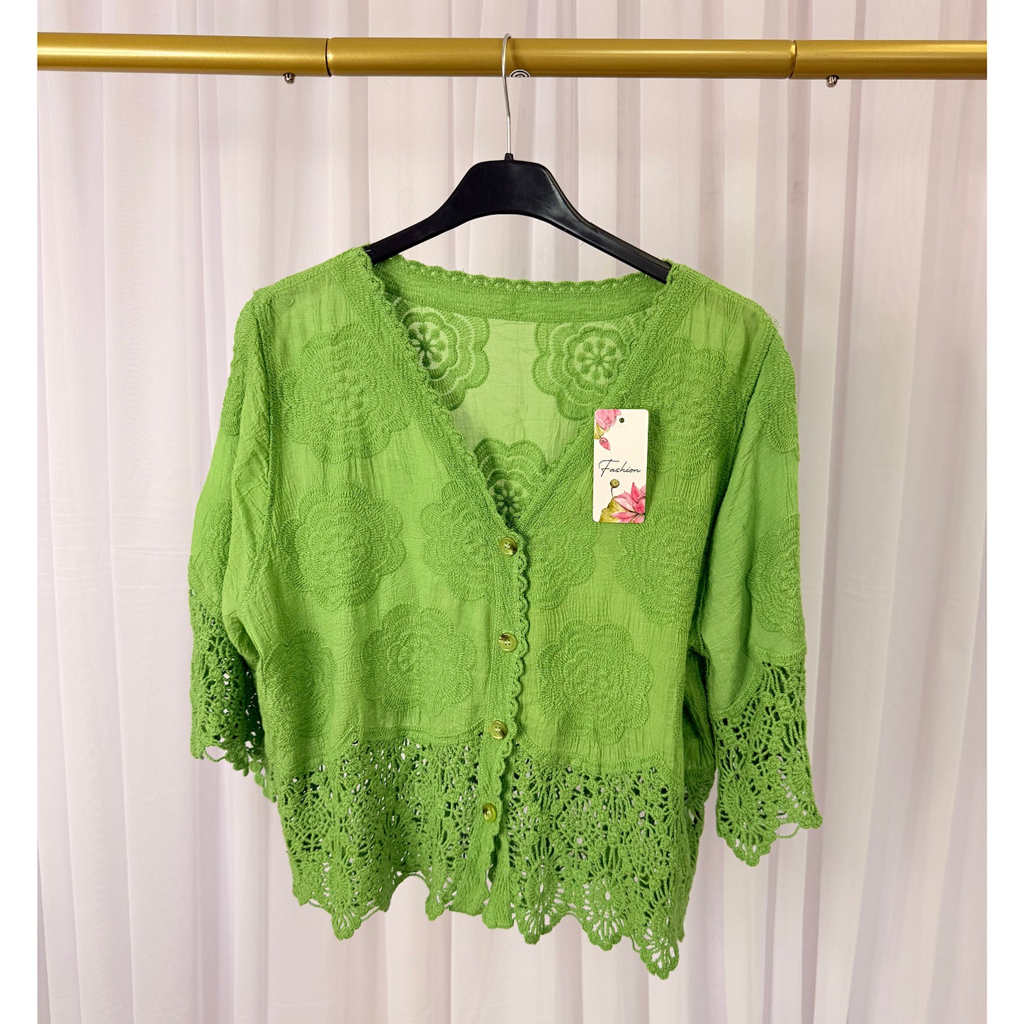 Willow Lace Cotton Blouse ⭐