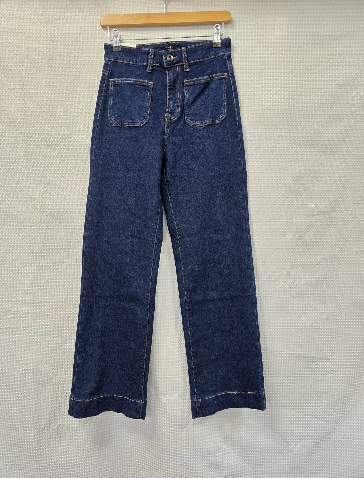 Dark Indigo Two Front pocket Wide Leg Voggo Jeans