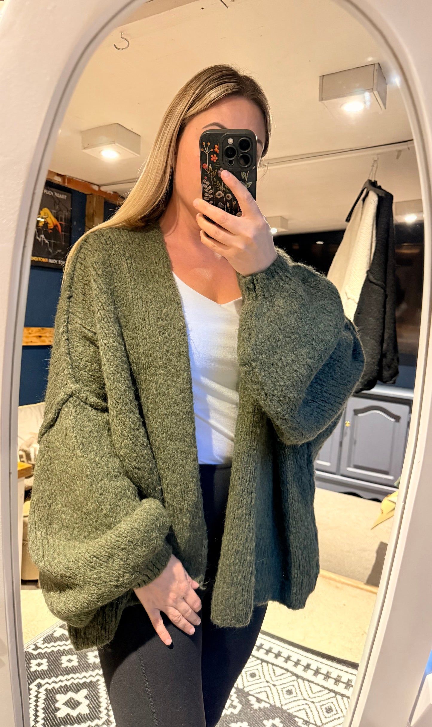 Paris super chunky knit open cardigans