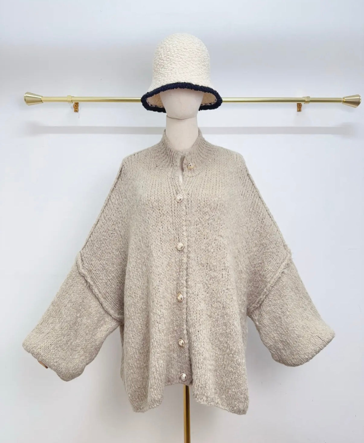 Chunky knit oversized cardigan