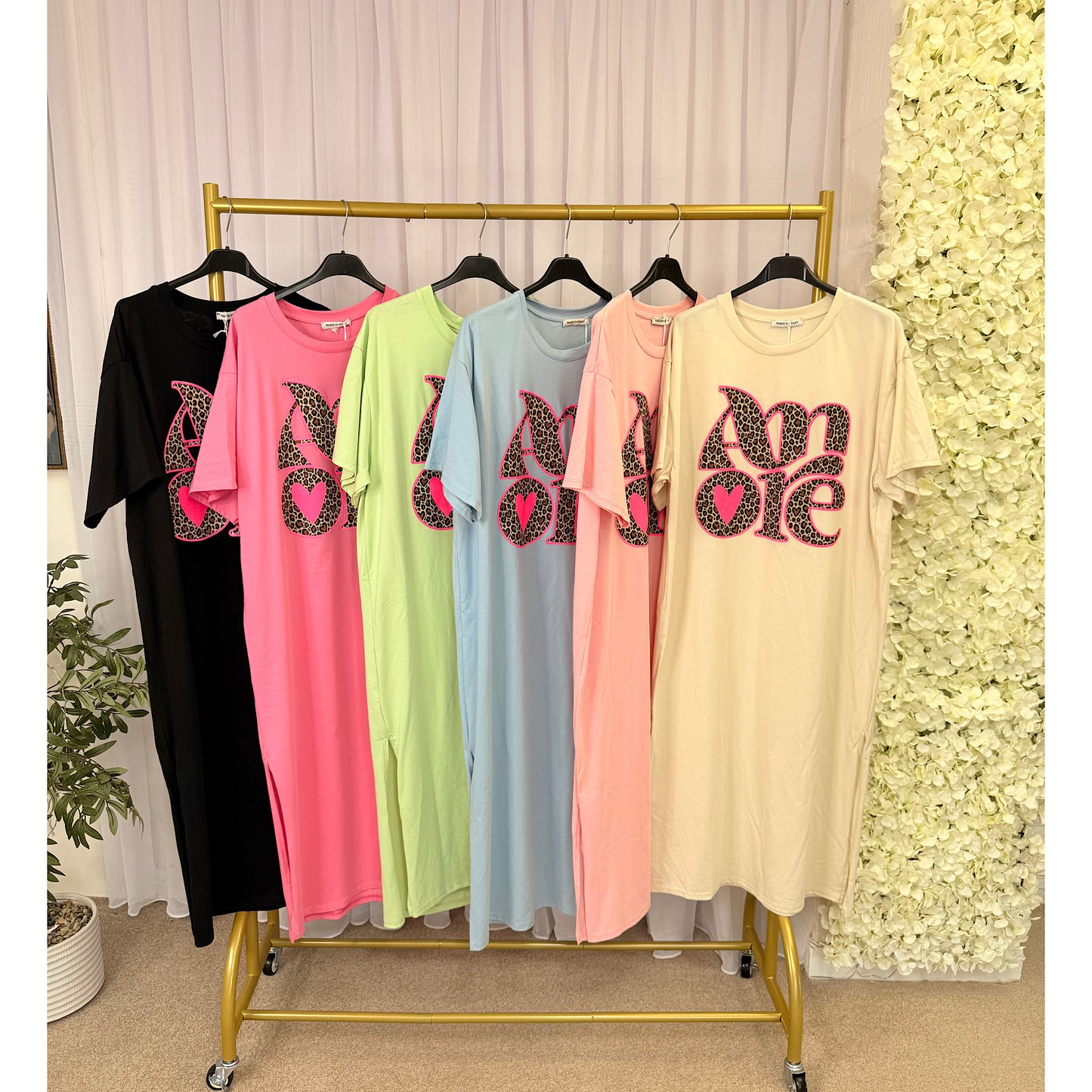 Amore cotton t shirt dresses-made in 🇮🇹