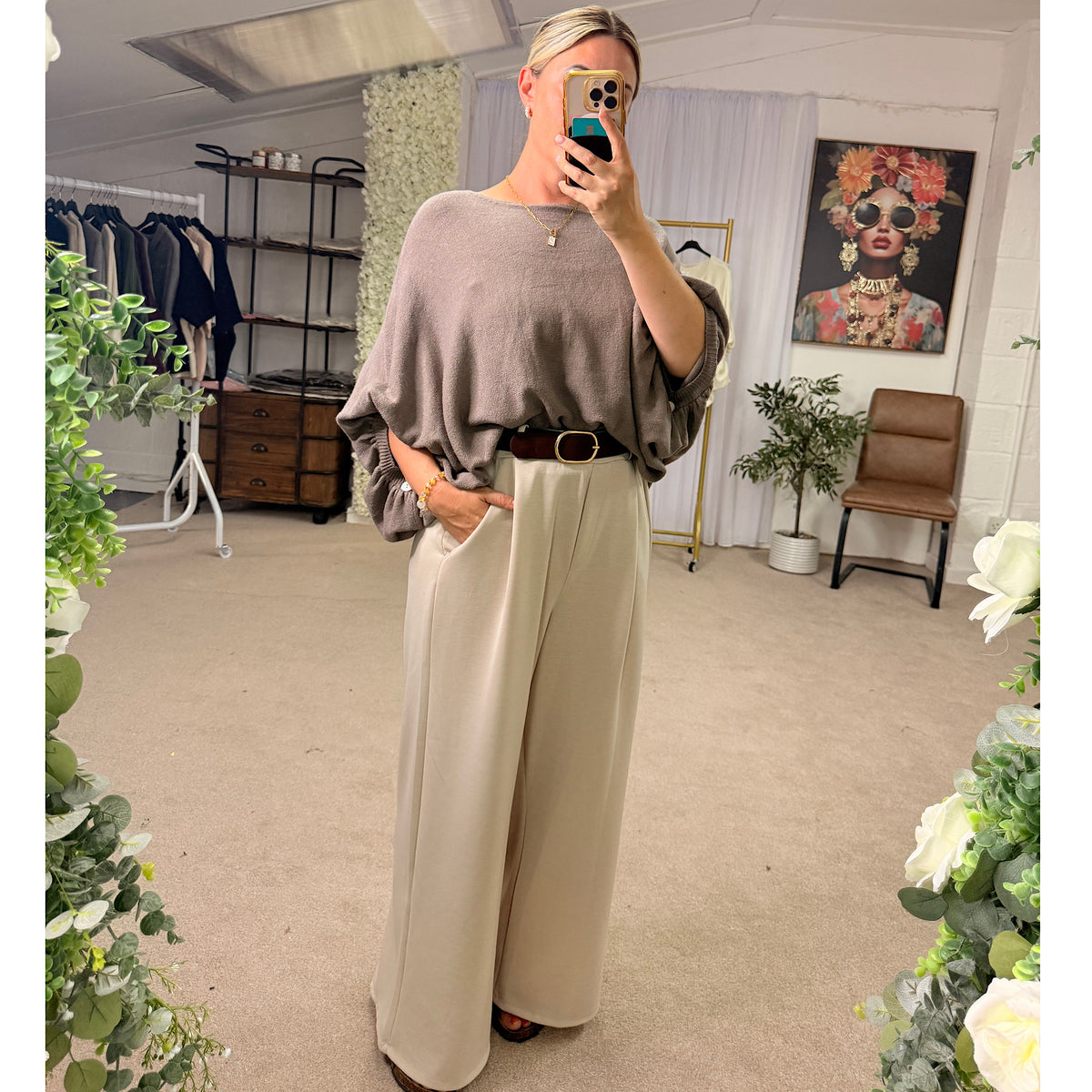 The sienna luxe belted trousers