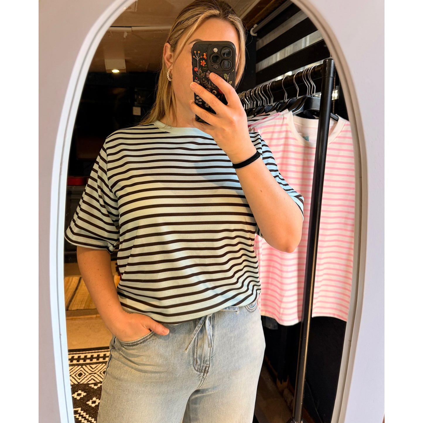 Striped viscose t shirts