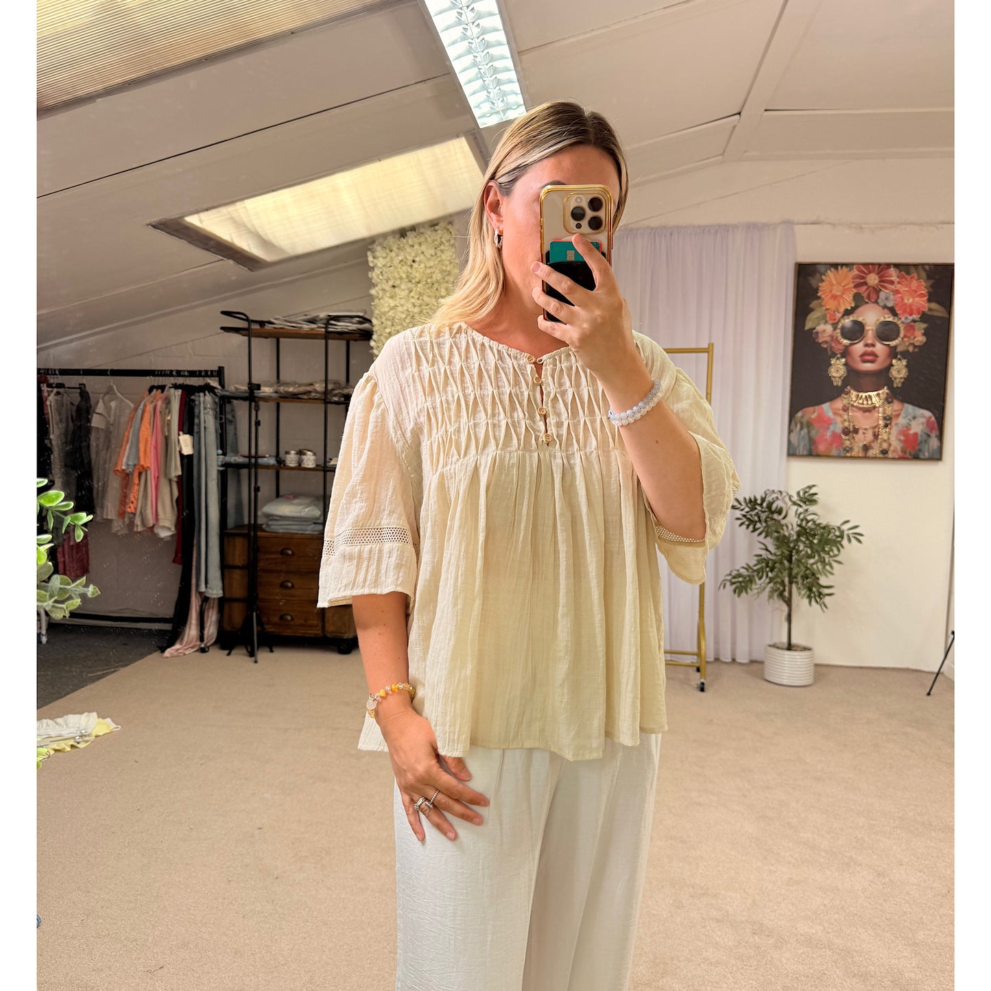 Wiya Willow Pintuck Blouse