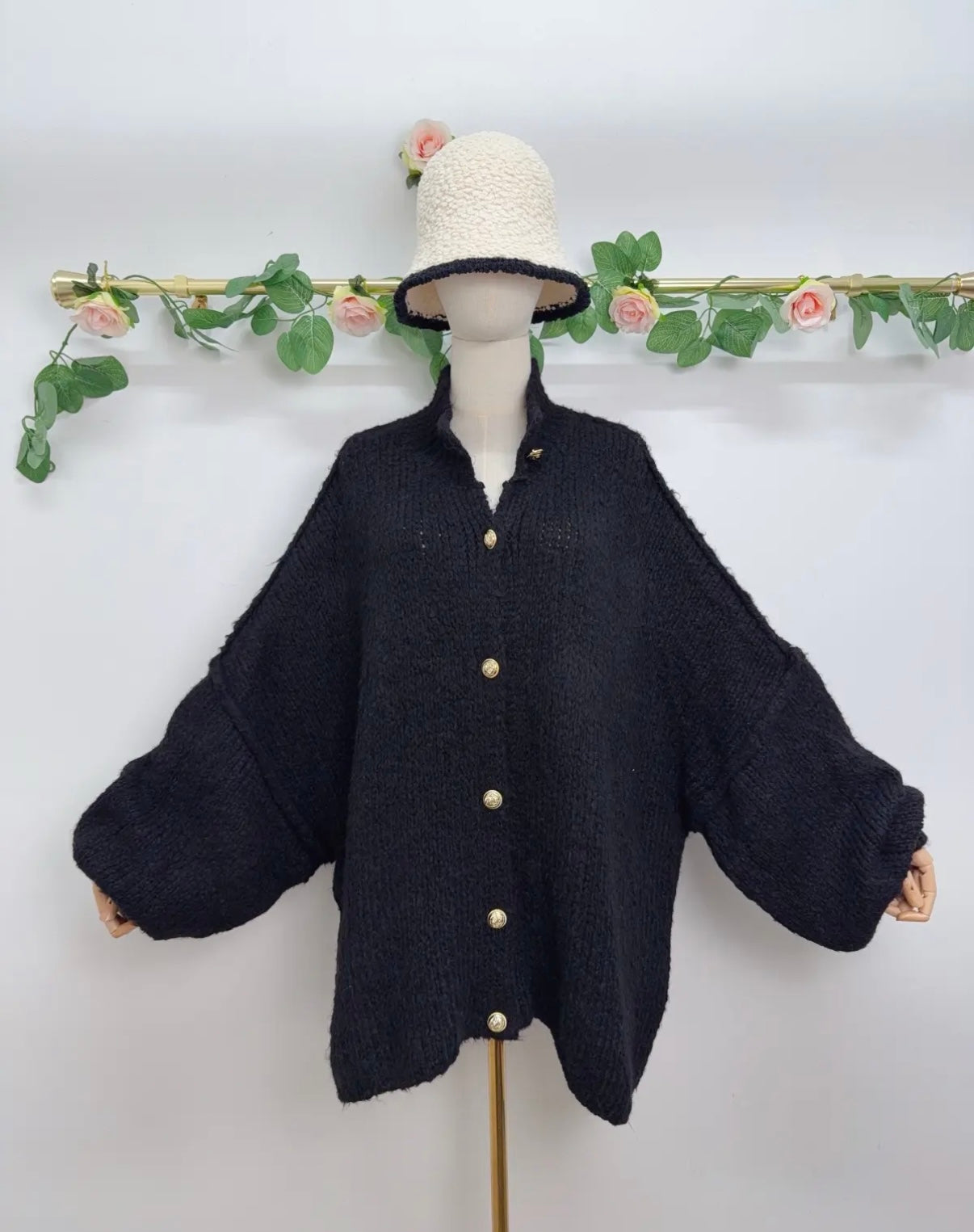 Chunky knit oversized cardigan
