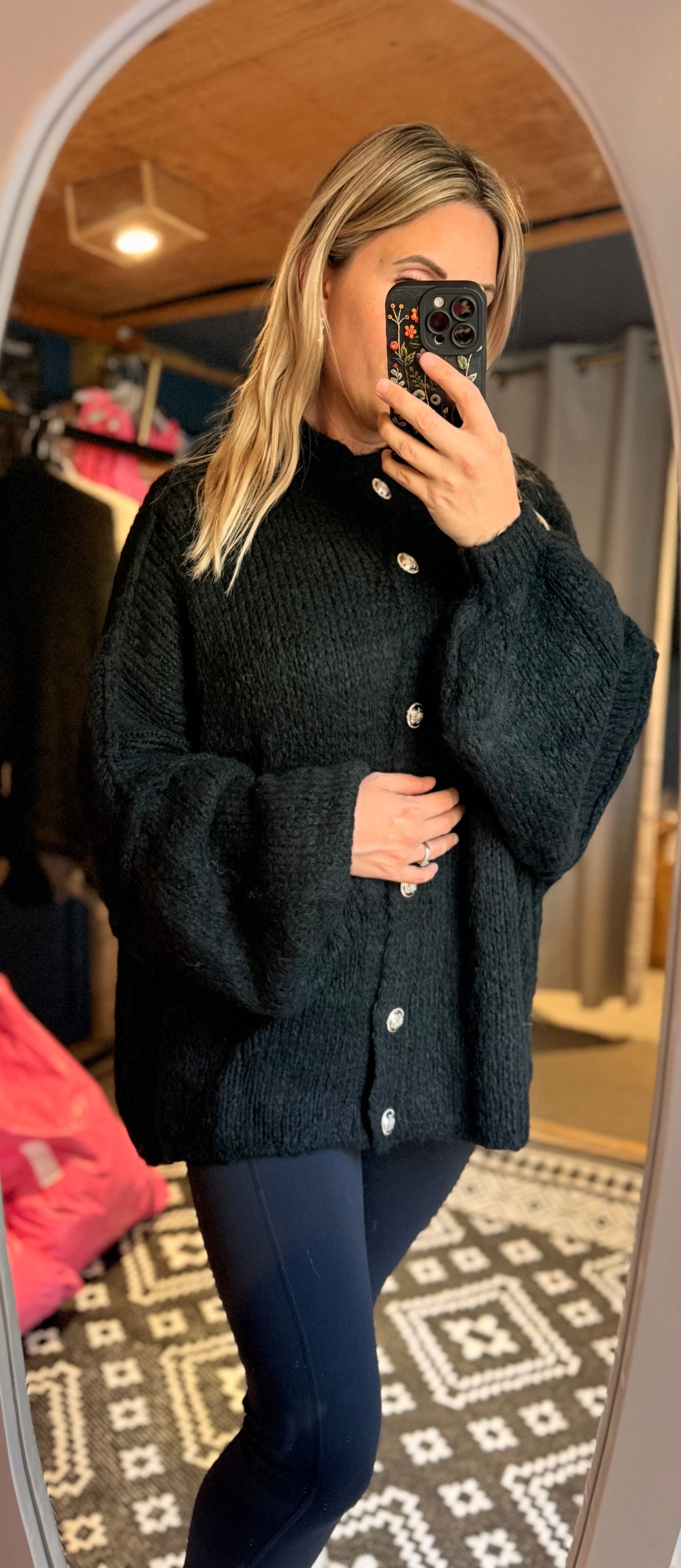 Chunky knit oversized cardigan