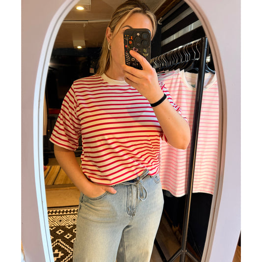 Striped viscose t shirts