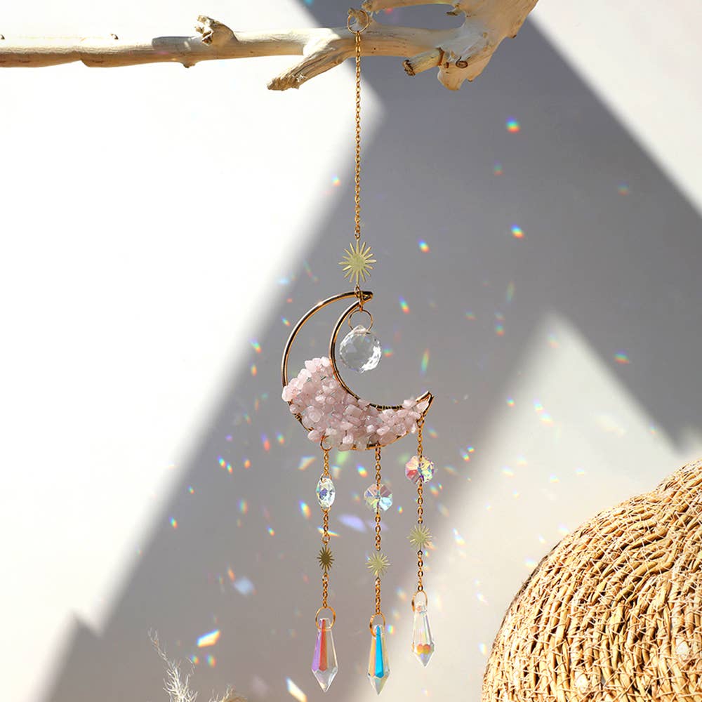 Pre order Moon Suncatcher Crystal Prism Decor