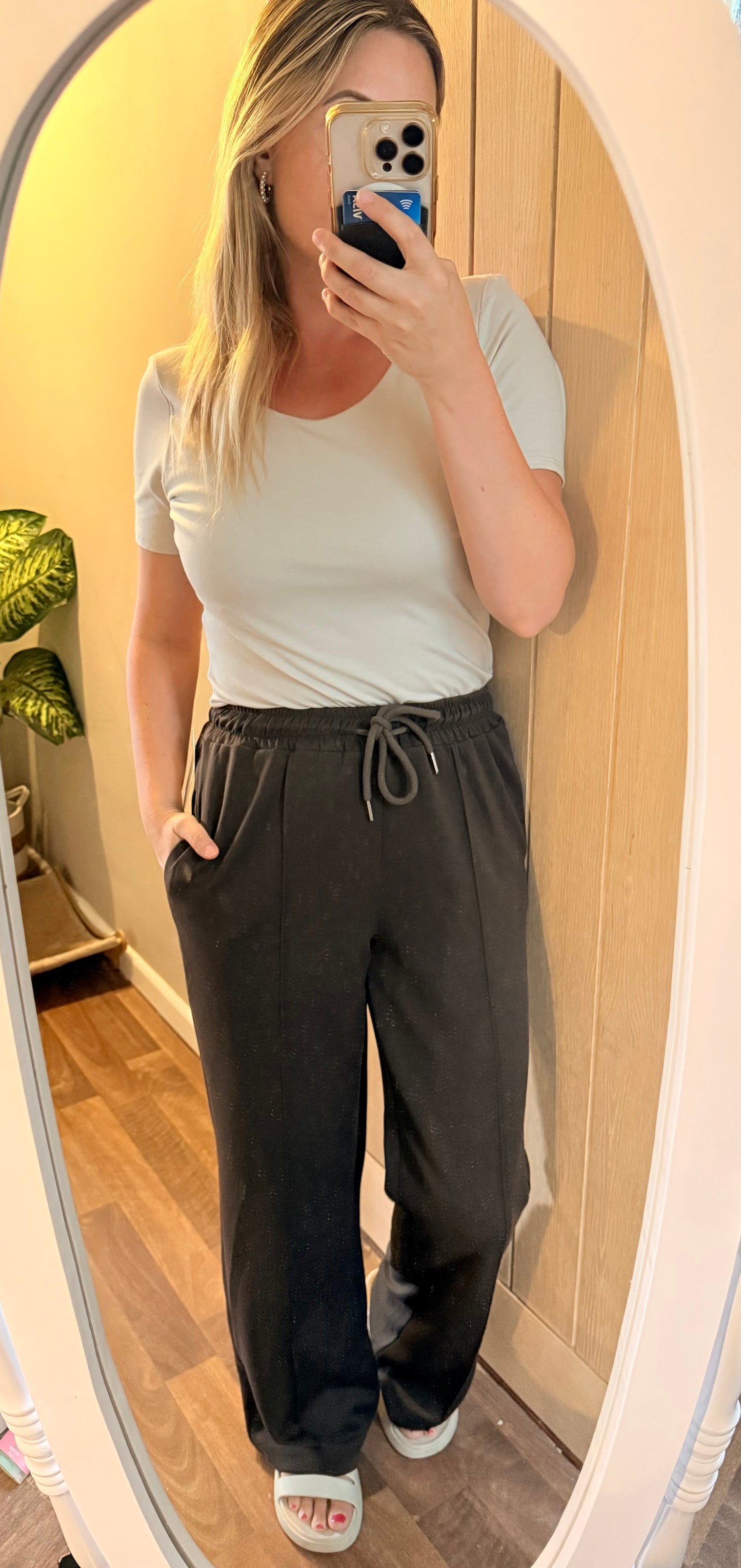 Super soft Front detail Plain joggers