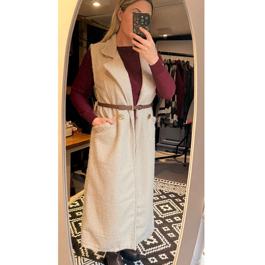 Autumn sleeveless teddy jacket