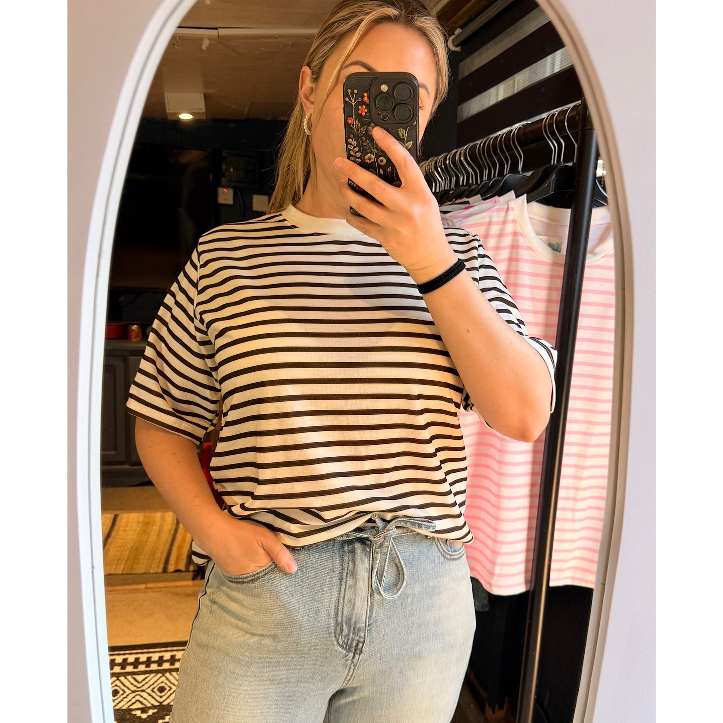 Striped viscose t shirts