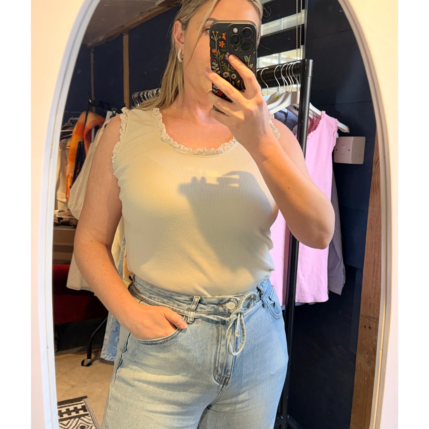 Frill cotton stretchy vests