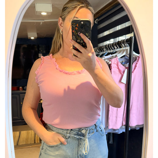 Frill cotton stretchy vests