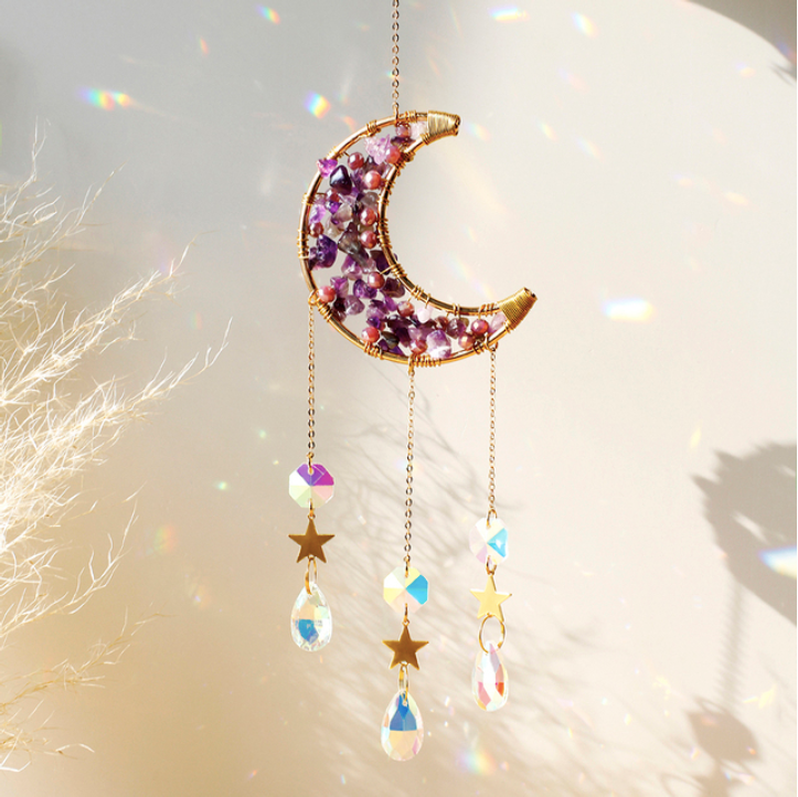 Pre order Moon Suncatcher Crystal Prism Decor