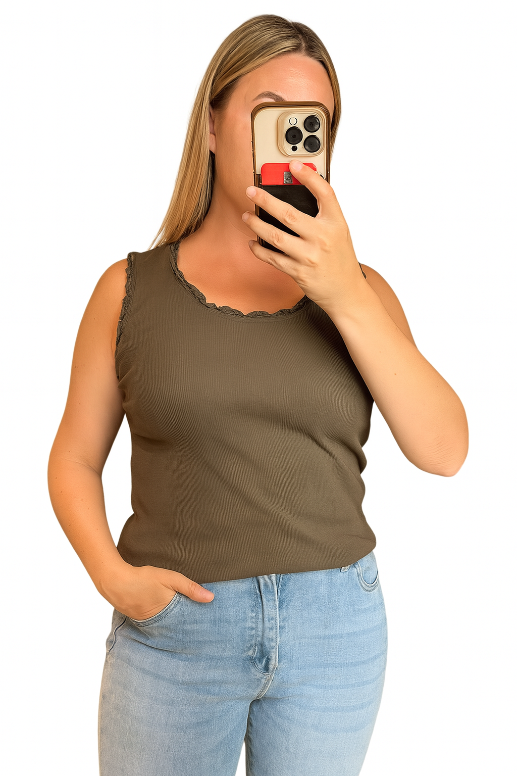 Frill cotton stretchy vests