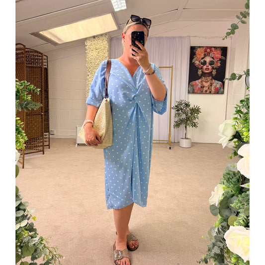 Polka dot oversized viscose dresses 👗