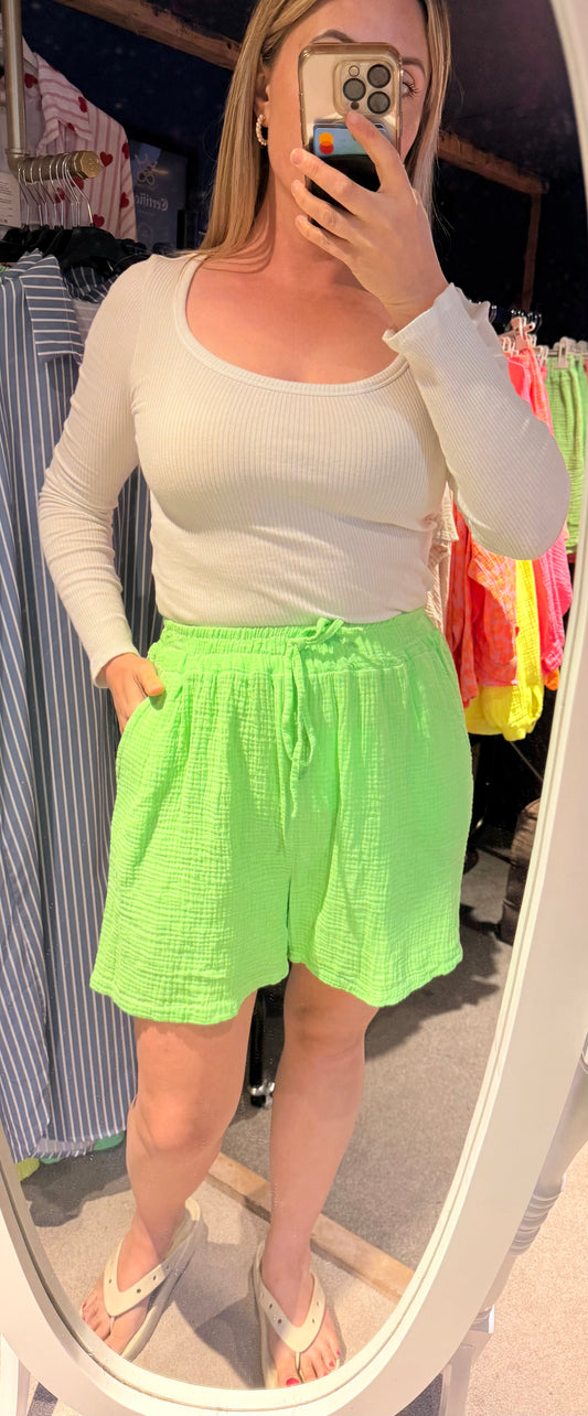 Cotton printed shorts