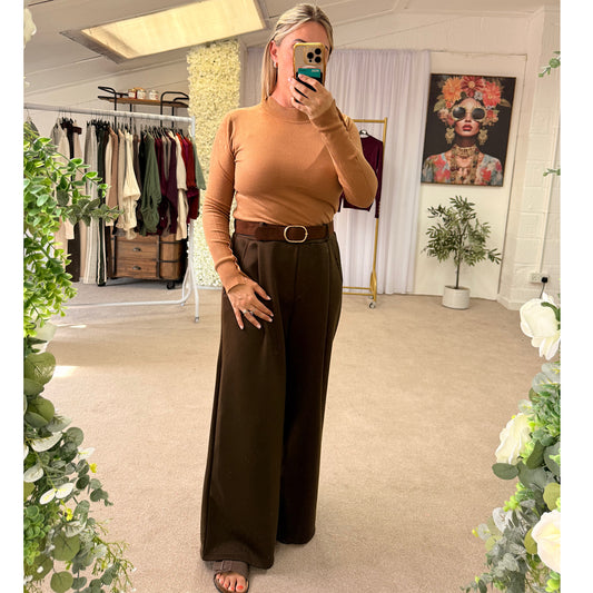 The sienna luxe belted trousers