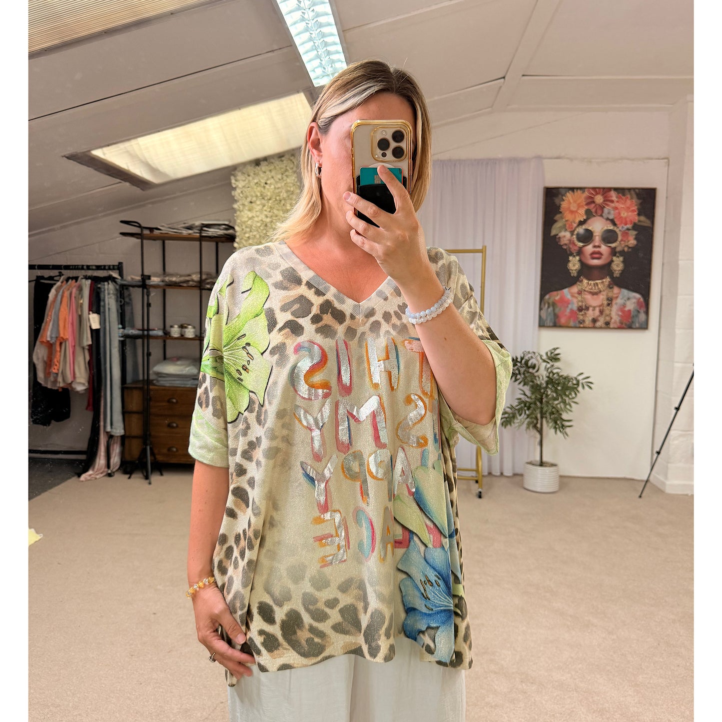 Happy Place Lurex Leopard Top ✨