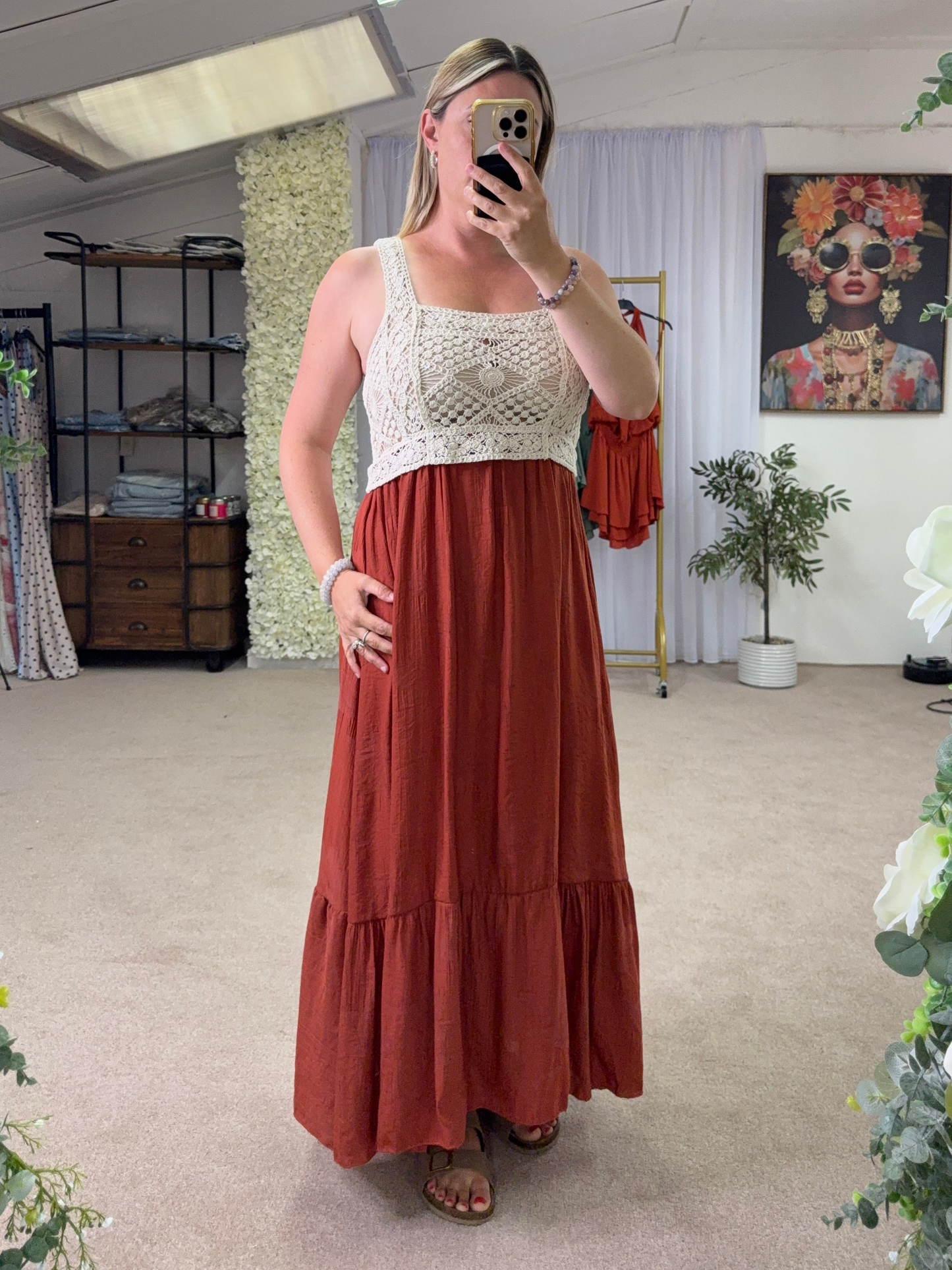 Summer bodice crochet maxi dresses