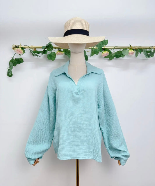 Cheesecloth long sleeved shirts