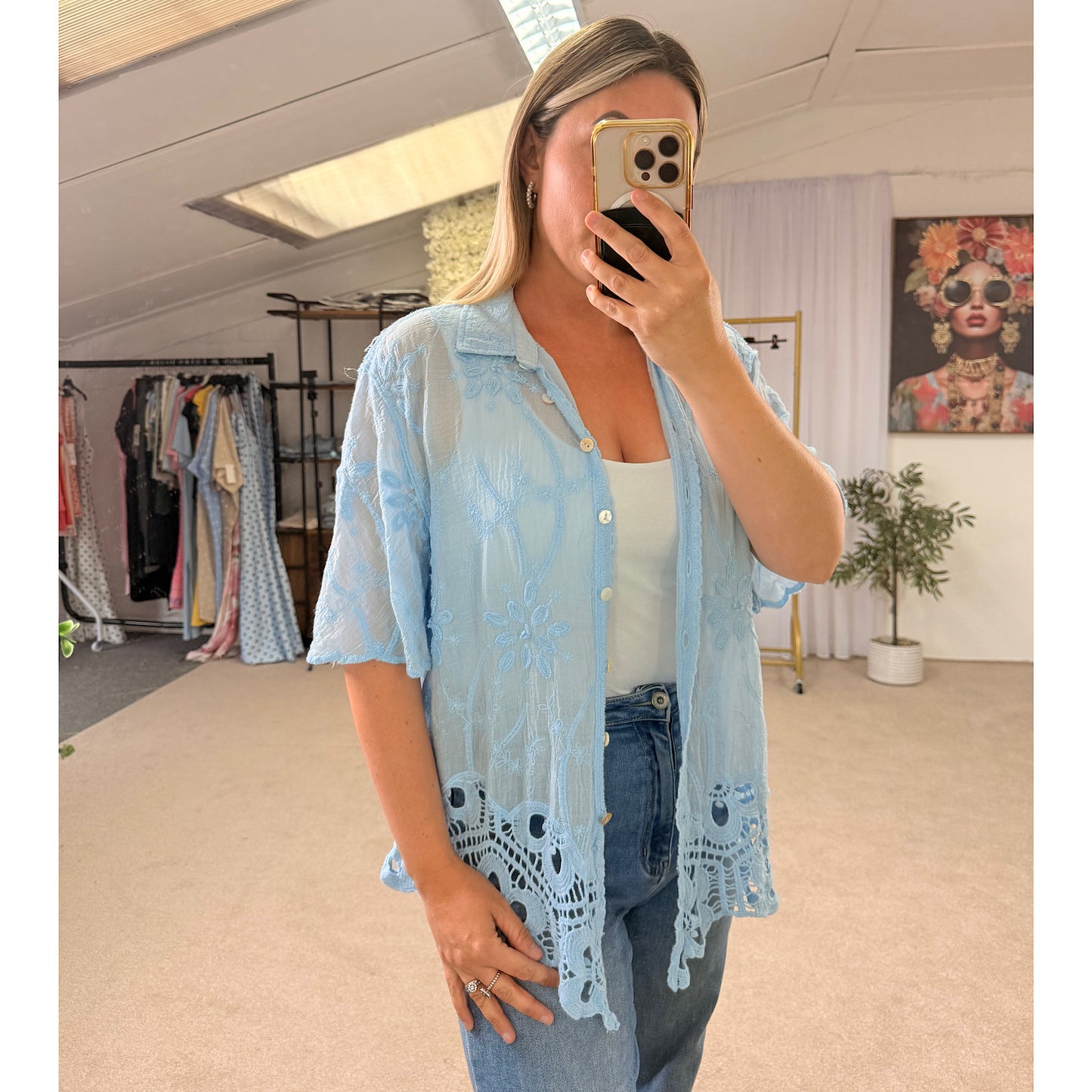 Sabrina crochet shirts